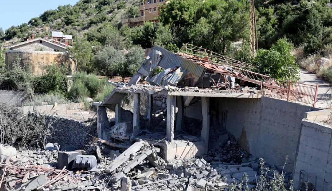 منزل دمره القصف الإسرائيلي في بلدة شبعا في جنوب لبنان (نقلاً عن "العربي الجديد")